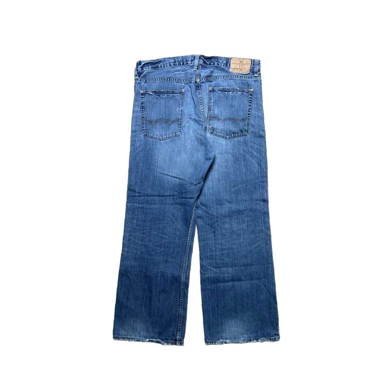American Eagle Outfitters VINTAGE American Eagle Jeans Distressed Wide Leg Loose Fit Blue 36x29 Mens Denim Baggy 90s Straight"} Size US 36 / EU 52 - 1 Thumbnail