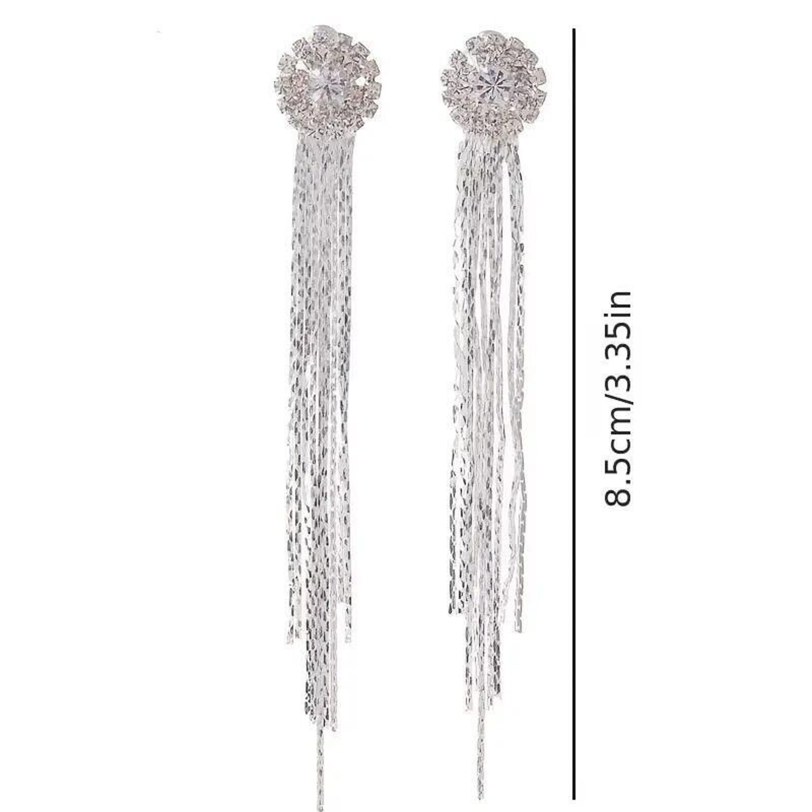 Other Elegant Tassel Earrings • Icicle Snowball Design Size ONE SIZE - 4 Thumbnail