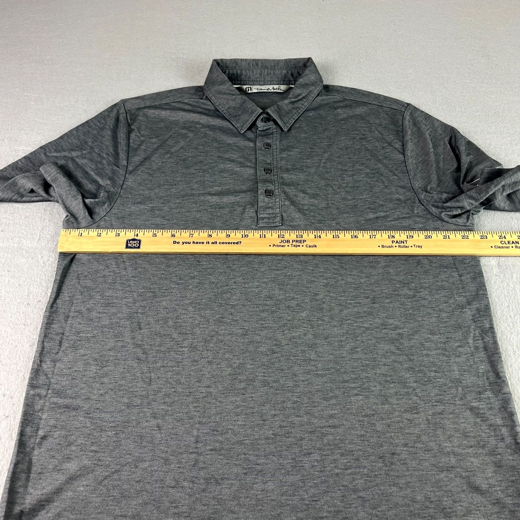 TravisMathew Travis Mathew Polo Shirt Mens L Gray Cotton Blend Polyester Stretch Golf Performance Casual Shirt Size US L / EU 52-54 / 3 - 5 Thumbnail