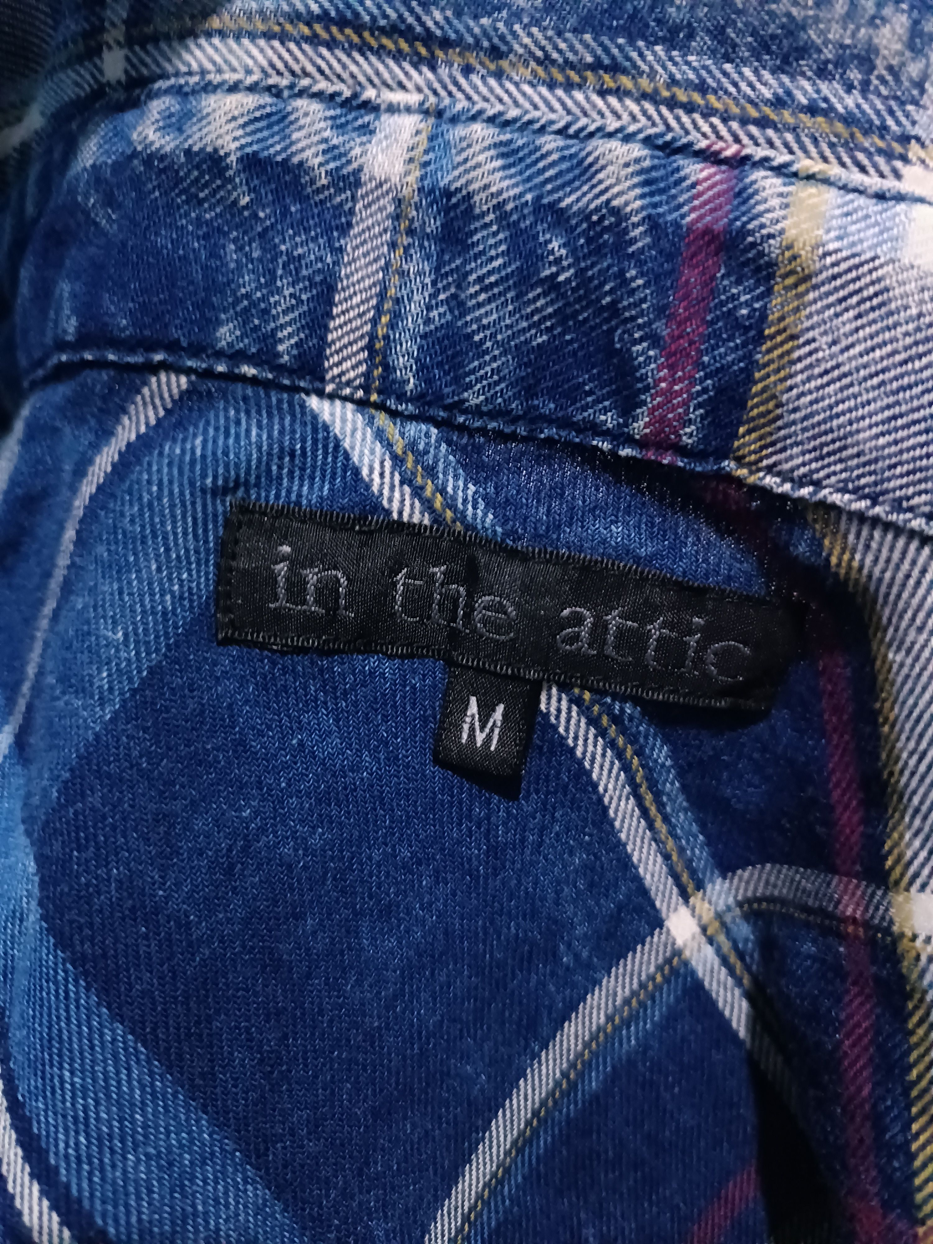 In The Attic In The Attic Indigo Dyed Gradient Check Shirt Size US M / EU 48-50 / 2 - 6 Thumbnail