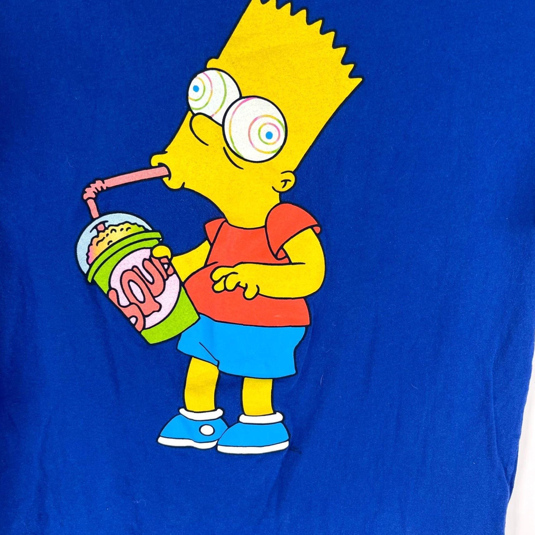Vintage Bart Simpson Brain Freeze Funny Unisex Gift Shirt Blue M Graphic Size US M / EU 48-50 / 2 - 2 Thumbnail