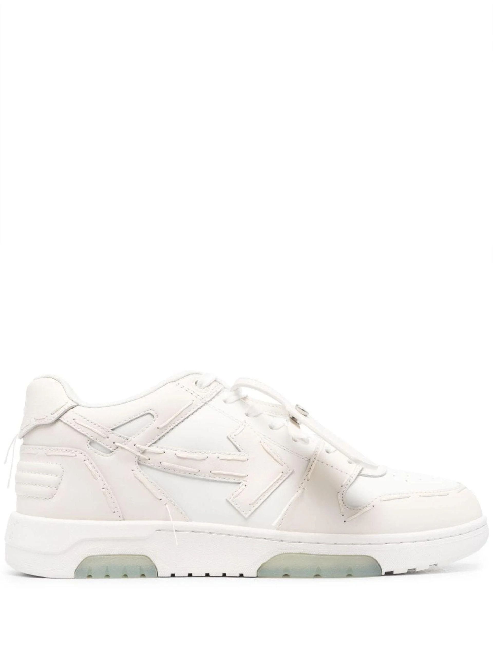 Out Of Office Sneakers Leather Sartorial Stitching in White