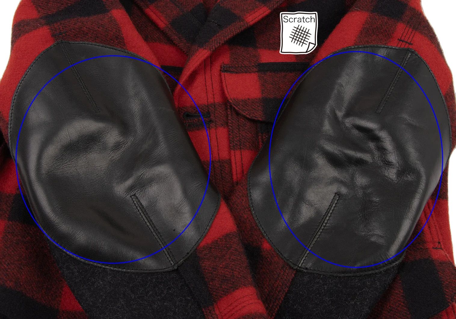 Junya Watanabe Checkered Leather Elbow Patch Jacket Red and Black Size US M / EU 48-50 / 2 - 8 Thumbnail