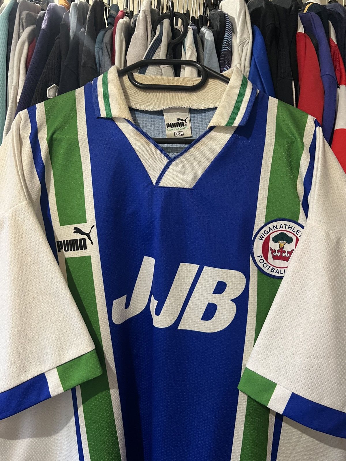 Puma × Vintage 1996/1997 PUMA WIGAN ATHLETIC FC HOME FOOTBALL SHIRT SZ XXL Size US XXL / EU 58 / 5 - 4 Thumbnail