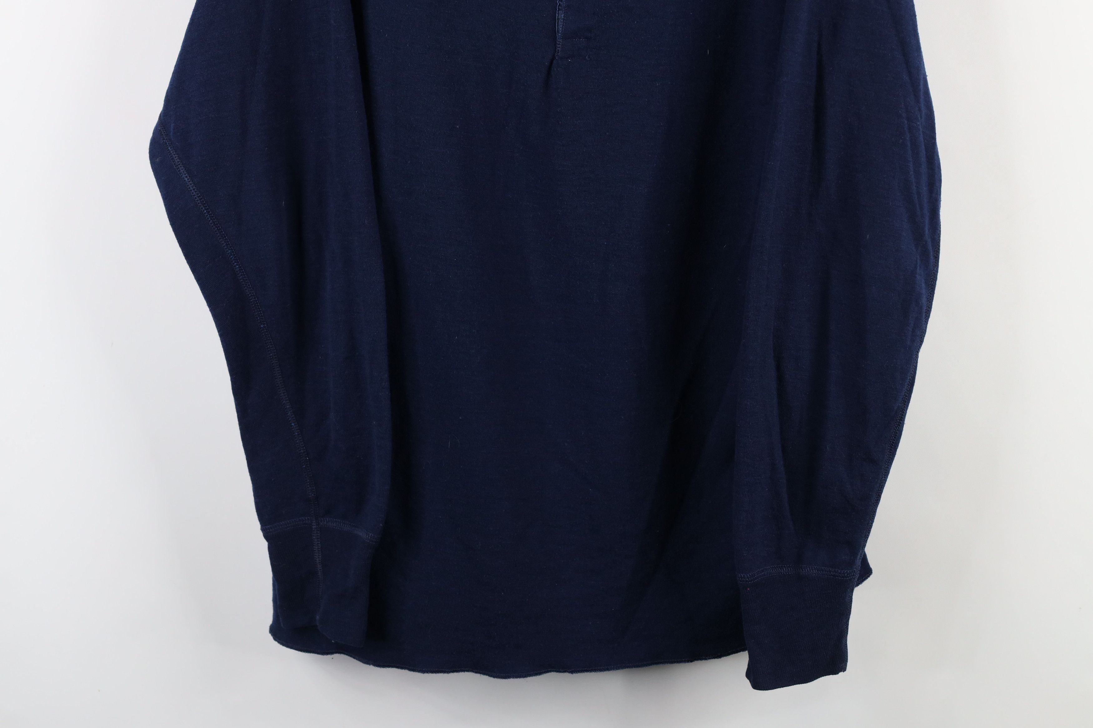 Vintage Vintage 70s Streetwear Wool Blend Knit Henley T-Shirt USA Size US XL / EU 56 / 4 - 3 Thumbnail