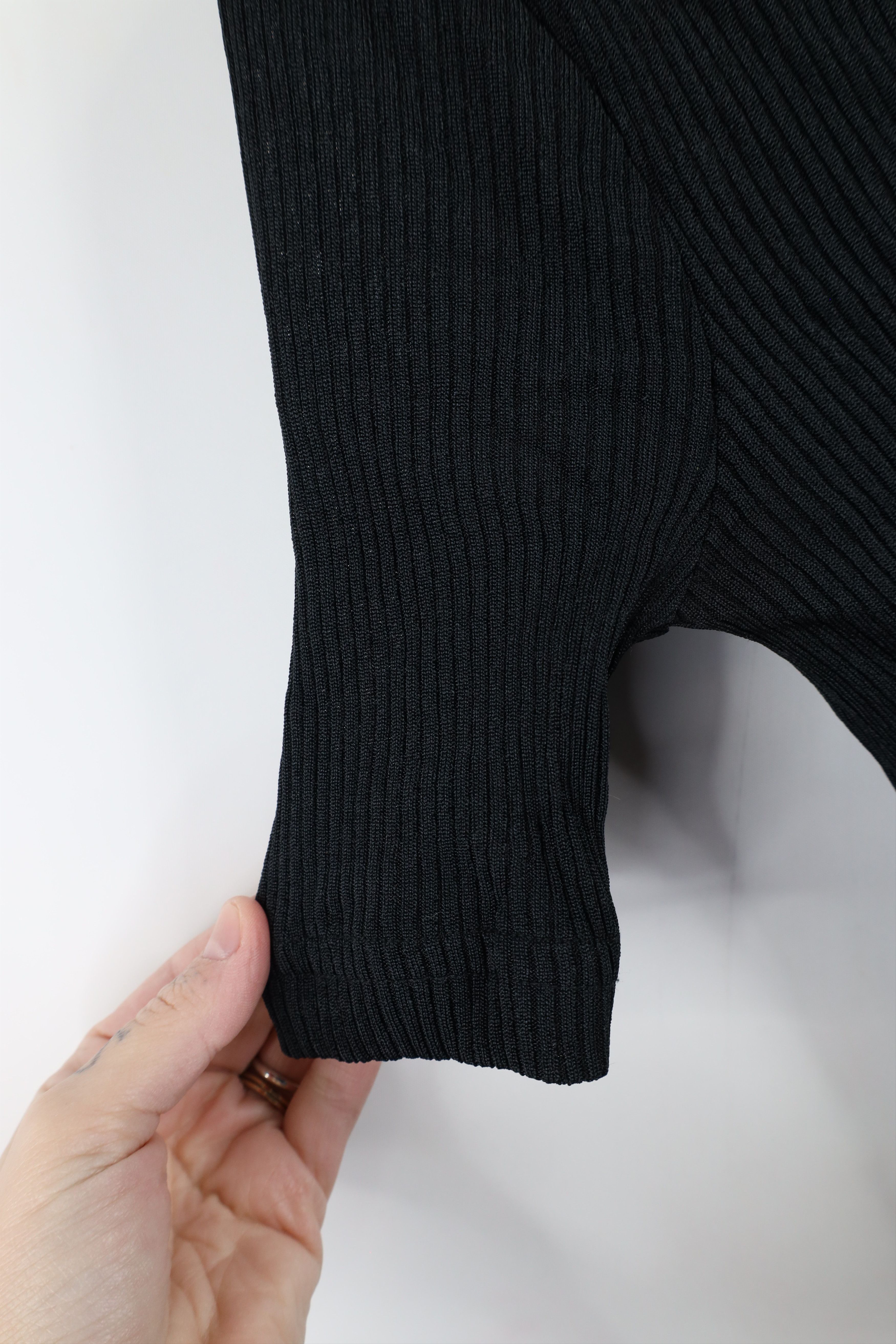 Gap × Vintage Vintage 90s Y2K Gap Cropped Ribbed Knit Collared Polo Black Size S / US 4 / IT 40 - 6 Thumbnail