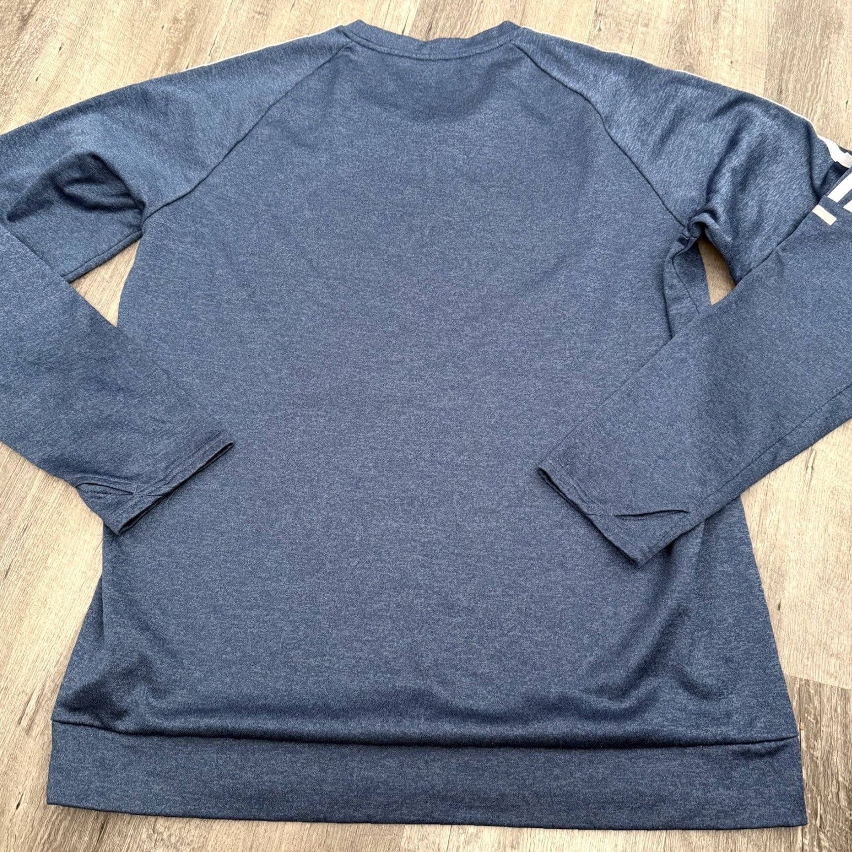 Adidas Adidas Running Sweatshirt Mens Large Climawarm 3-Stripes Crew Neck Pullover Blue Polyester Fleece Athletic Shirt Size US L / EU 52-54 / 3 - 5 Thumbnail