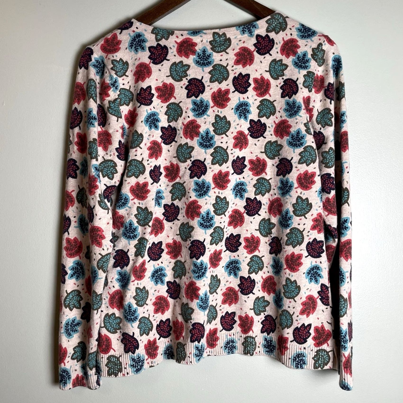 Talbots VINTAGE Talbots Petites Top Womens PM Medium Autumn Leaves Fall Cotton Rayon Casual Shirt Size M / US 6-8 / IT 42-44 - 5 Thumbnail