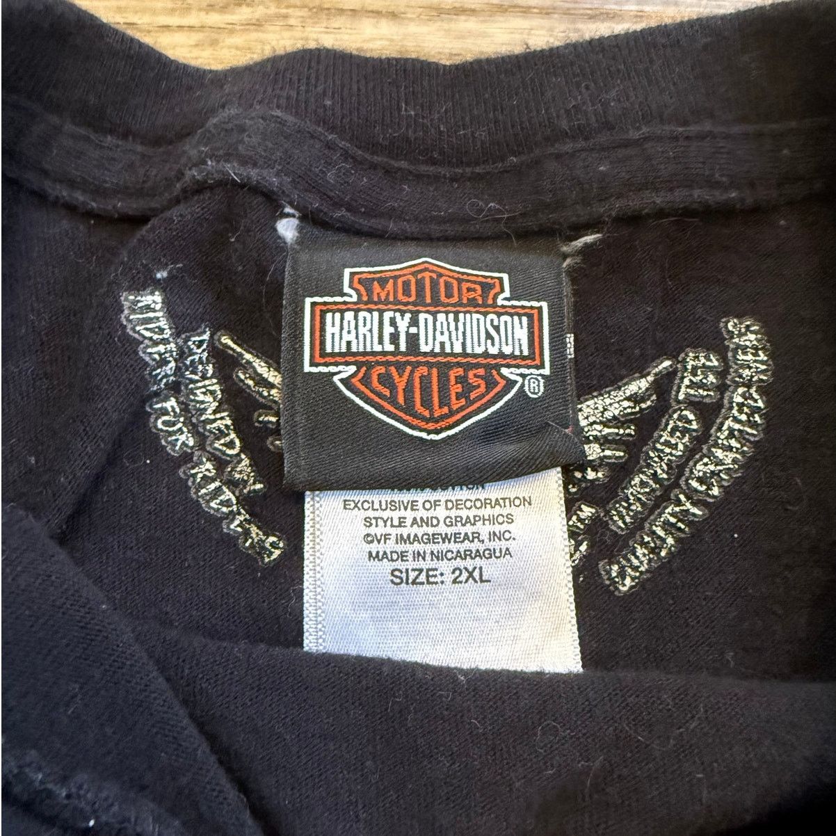 Harley Davidson Harley Davidson US 129 Dragon Y2k Black Biker Tee Shirt Size US XXL / EU 58 / 5 - 5 Thumbnail