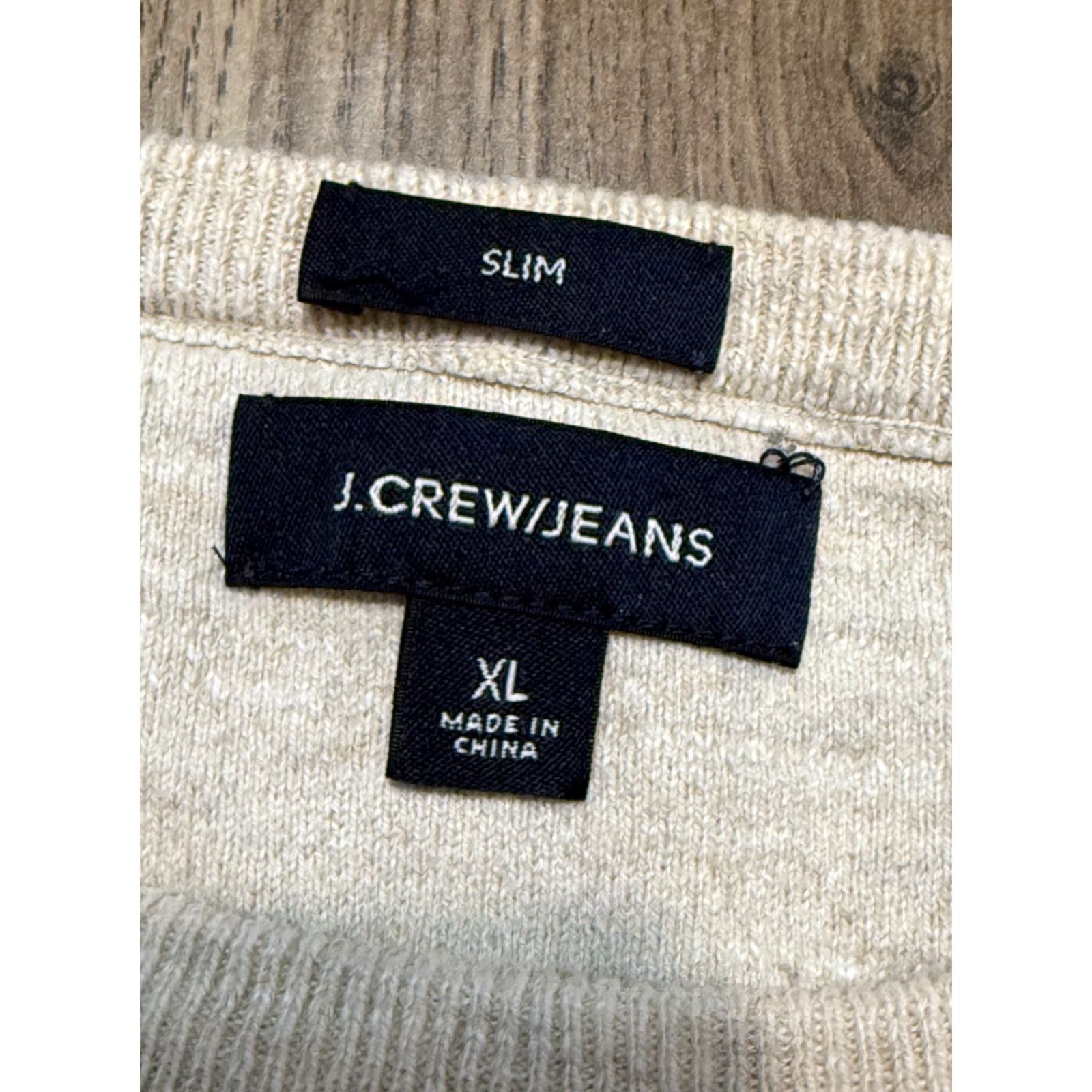 J.Crew J.Crew Jeans Shirt XL White Long Sleeve Slim Crewneck Pullover Men Size US XL / EU 56 / 4 - 5 Thumbnail