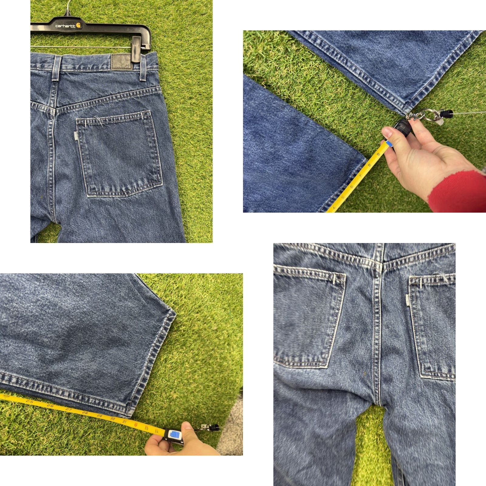 Levi's Levi's Silvertab Jeans Mens 34x32 Denim 90s Grunge Y2K Skater Jeans Straight Relaxed Regular 5-Pocket Blue Denim Dark Vintage Size US 34 / EU 50 - 8 Thumbnail