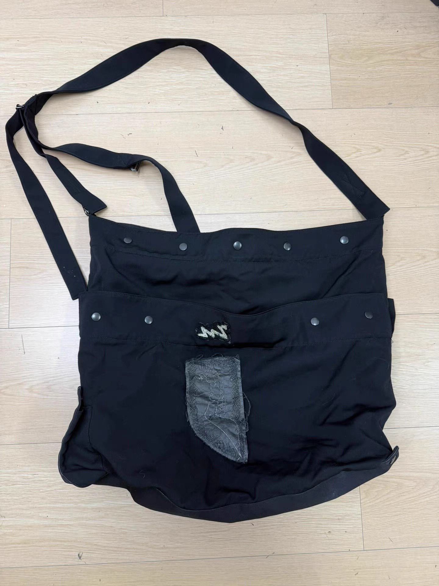 Yohji Yamamoto Yohji Yamamoto Double Layer Wool Messenger K20 Size ONE SIZE - 3 Thumbnail