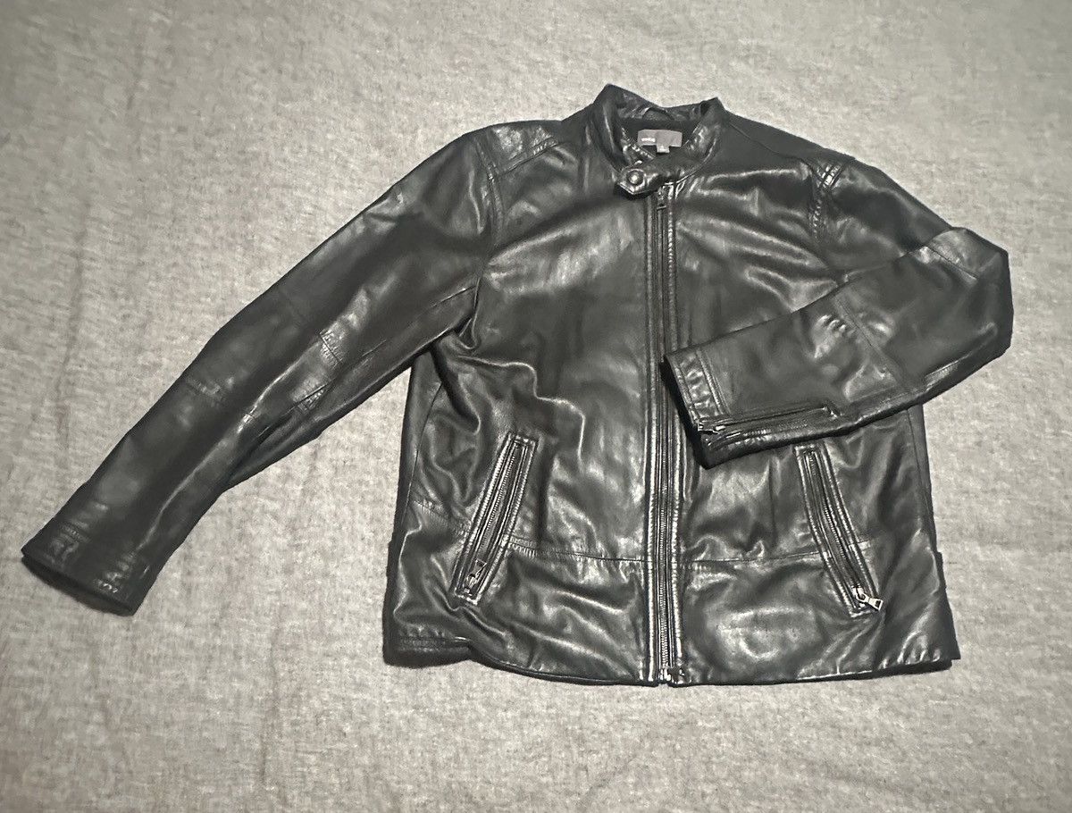 Vince VINCE Men’s Lambskin Leather Moto Jacket Men’s L/XL Size US L / EU 52-54 / 3 - 1 Thumbnail