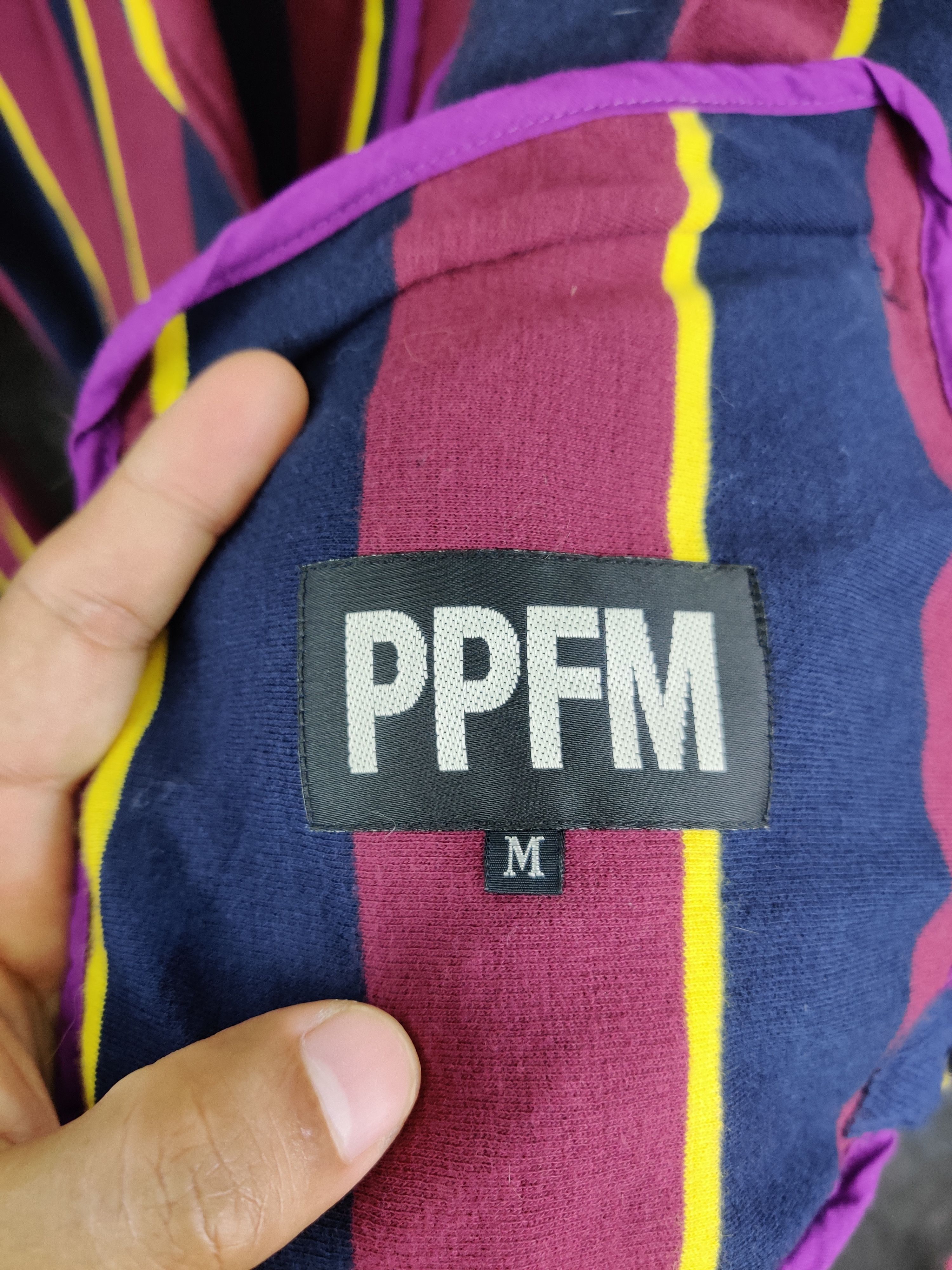 PPFM Vintage 90s PPFM Stripe Bondage Long Coat Size US M / EU 48-50 / 2 - 7 Thumbnail