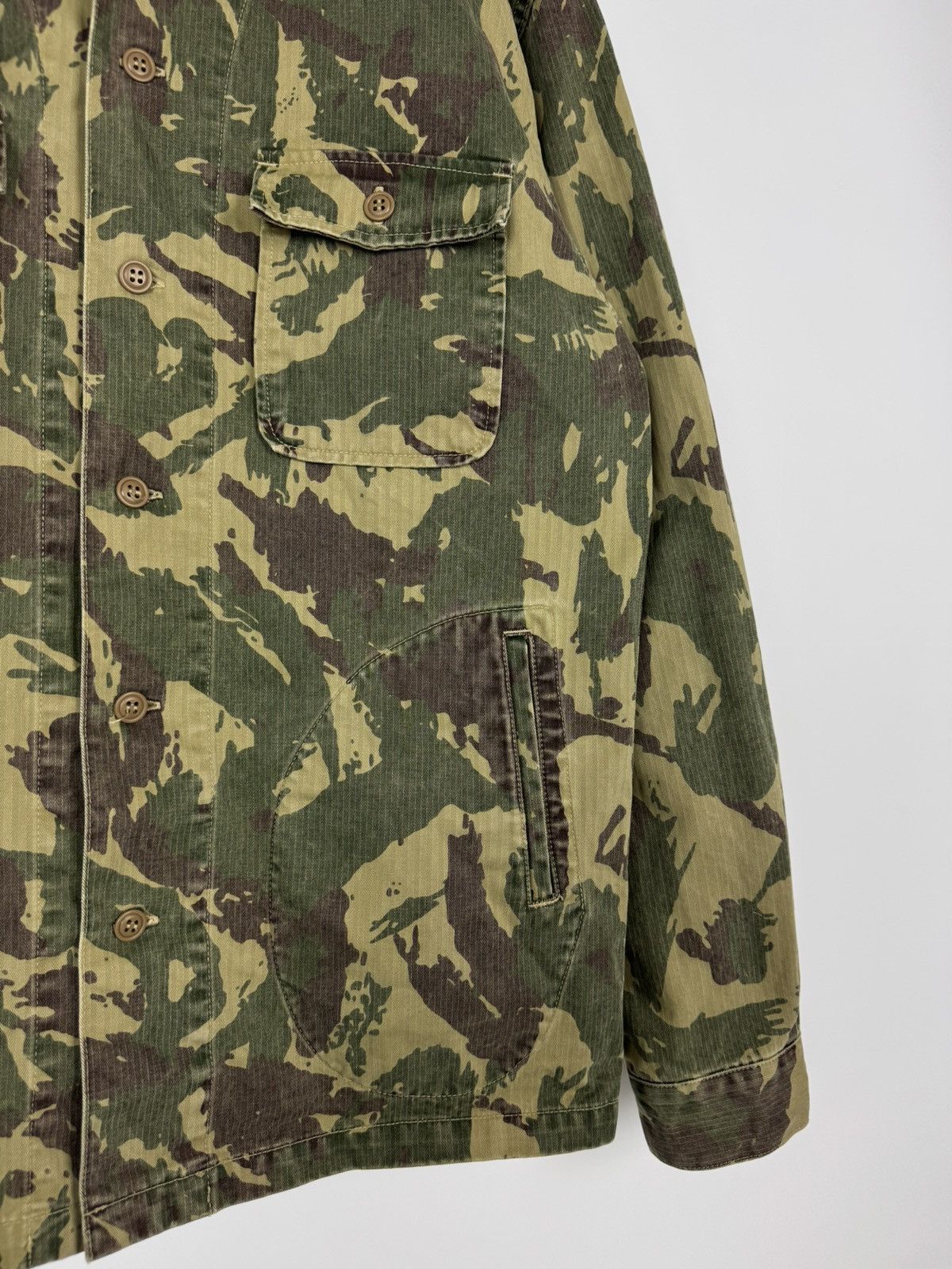 Momotaro Jeans Momotaro Jeans Herringbone Camouflage Pockets Light Jacket Size US L / EU 52-54 / 3 - 11 Thumbnail