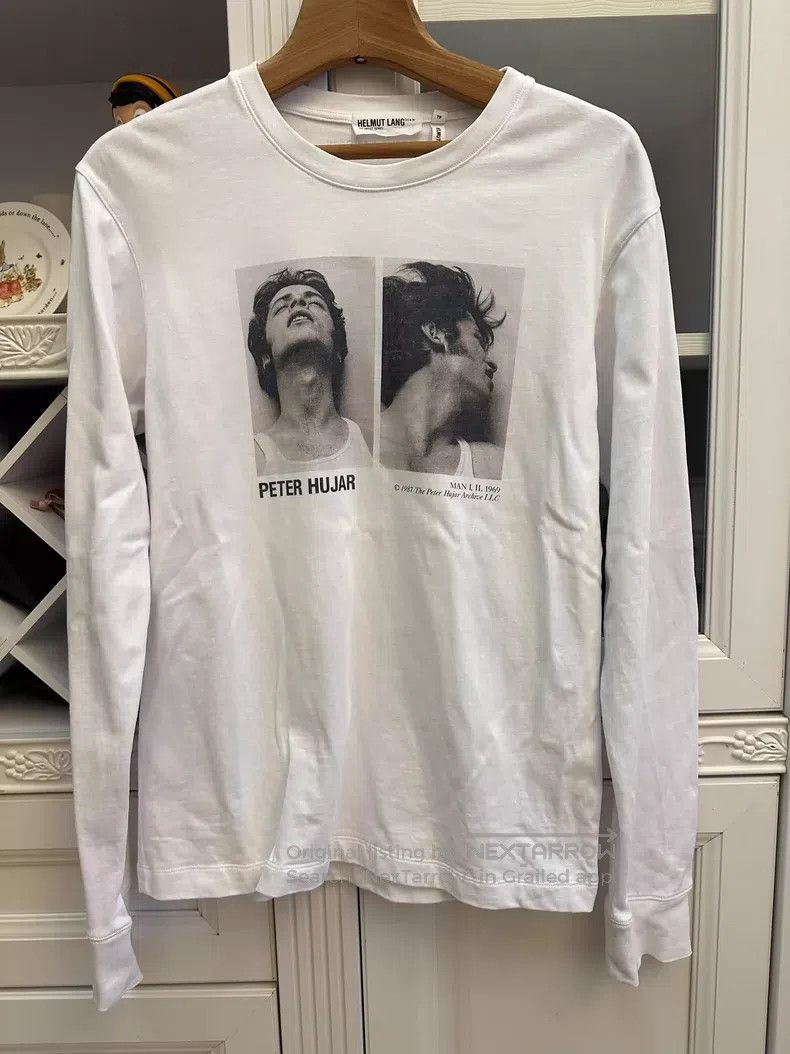 Helmut Lang HELMUT LANG White Long Sleeve T-Shirt - Artist Series Size US XS / EU 42 / 0 - 2 Thumbnail