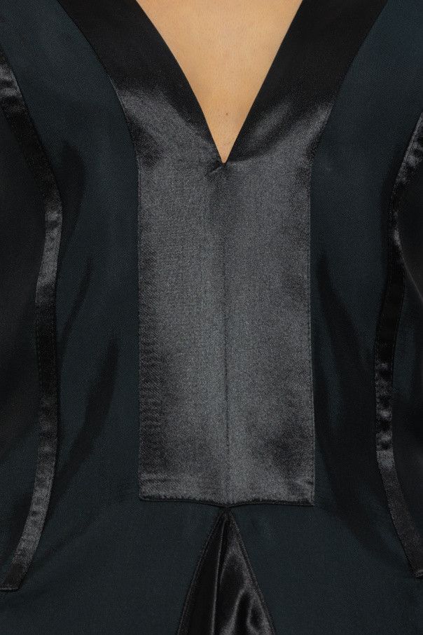 Bottega Veneta o1w1db10825 Satin Fluid Dress in Camping Size S / US 4 / IT 40 - 5 Thumbnail