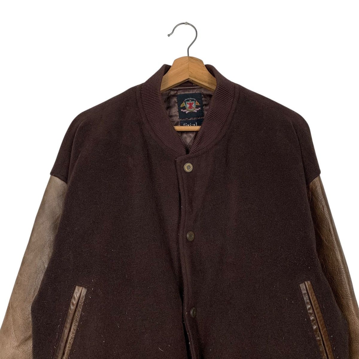 Japanese Brand Japanese Brand Ixi:z Global Basic Varsity Leather Jacket Size US M / EU 48-50 / 2 - 3 Thumbnail