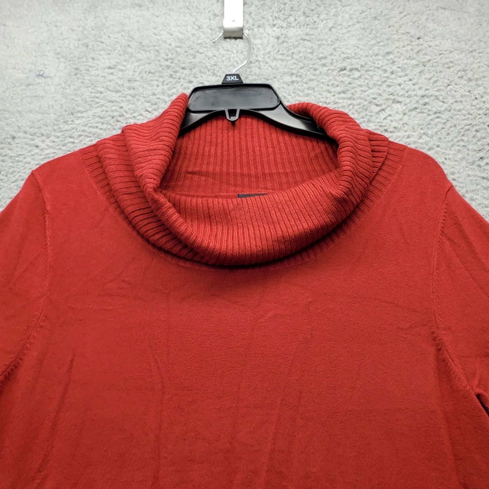 Vintage EVIE Sweater Womens 0X Red Tight Knit Cowl Neck Raglan Sleeve Pullover Womens Size 0X Red Knit Pullover - NWT Size XL / US 12-14 / IT 48-50 - 8 Thumbnail