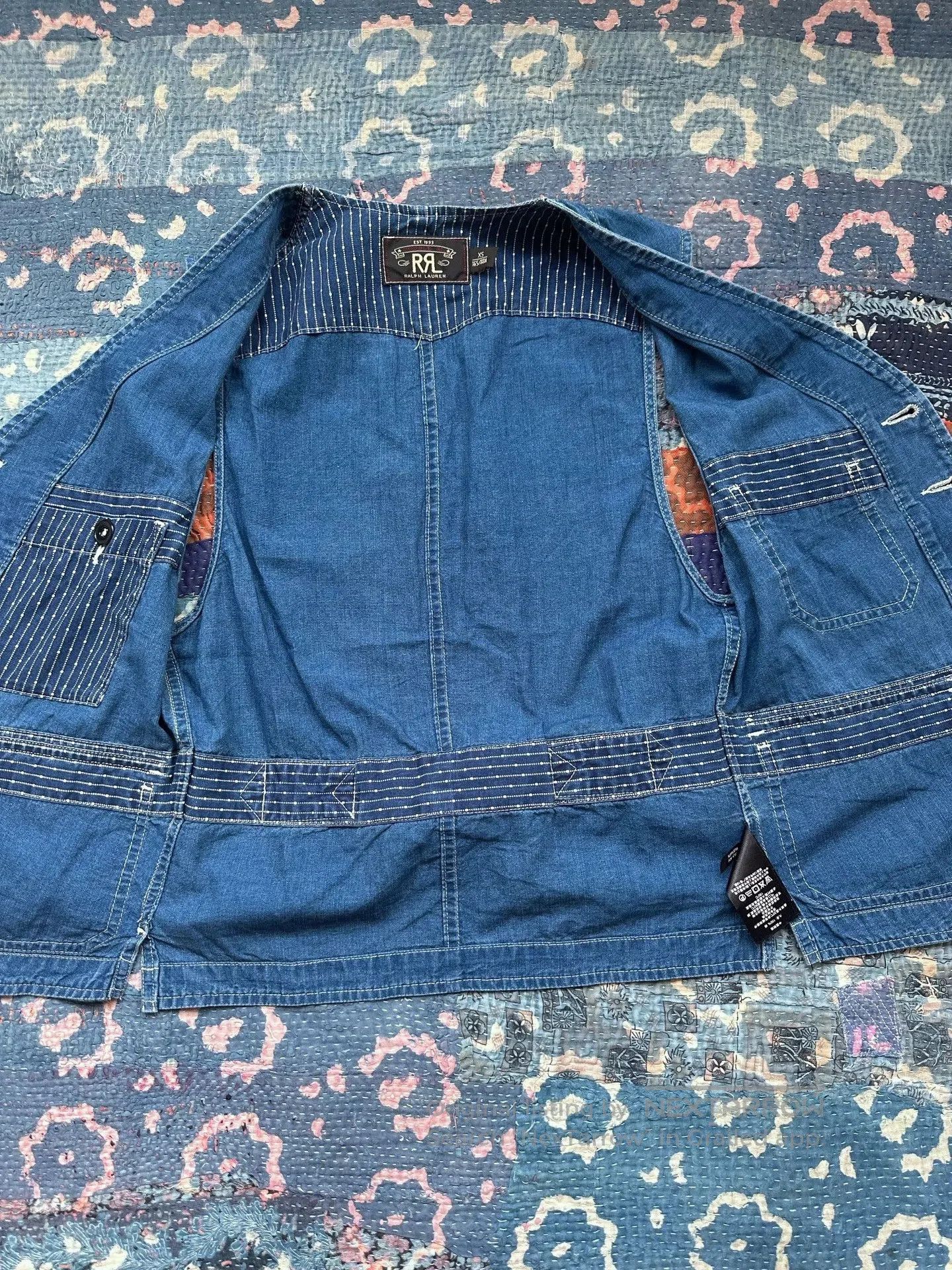 RRL Ralph Lauren RRL Indigo Dyed Workwear Vest. Size US XS / EU 42 / 0 - 4 Thumbnail