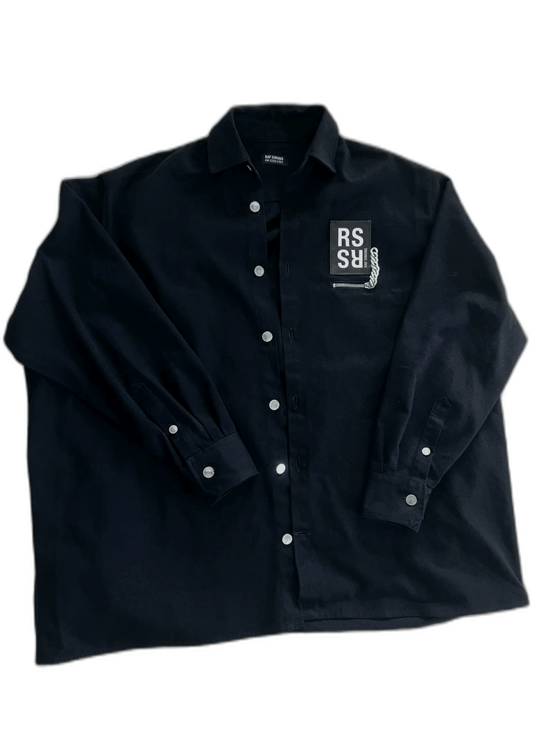 Raf Simons Raf Simons Black Oversized Button-Up Jacket Size US S / EU 44-46 / 1 - 1 Thumbnail