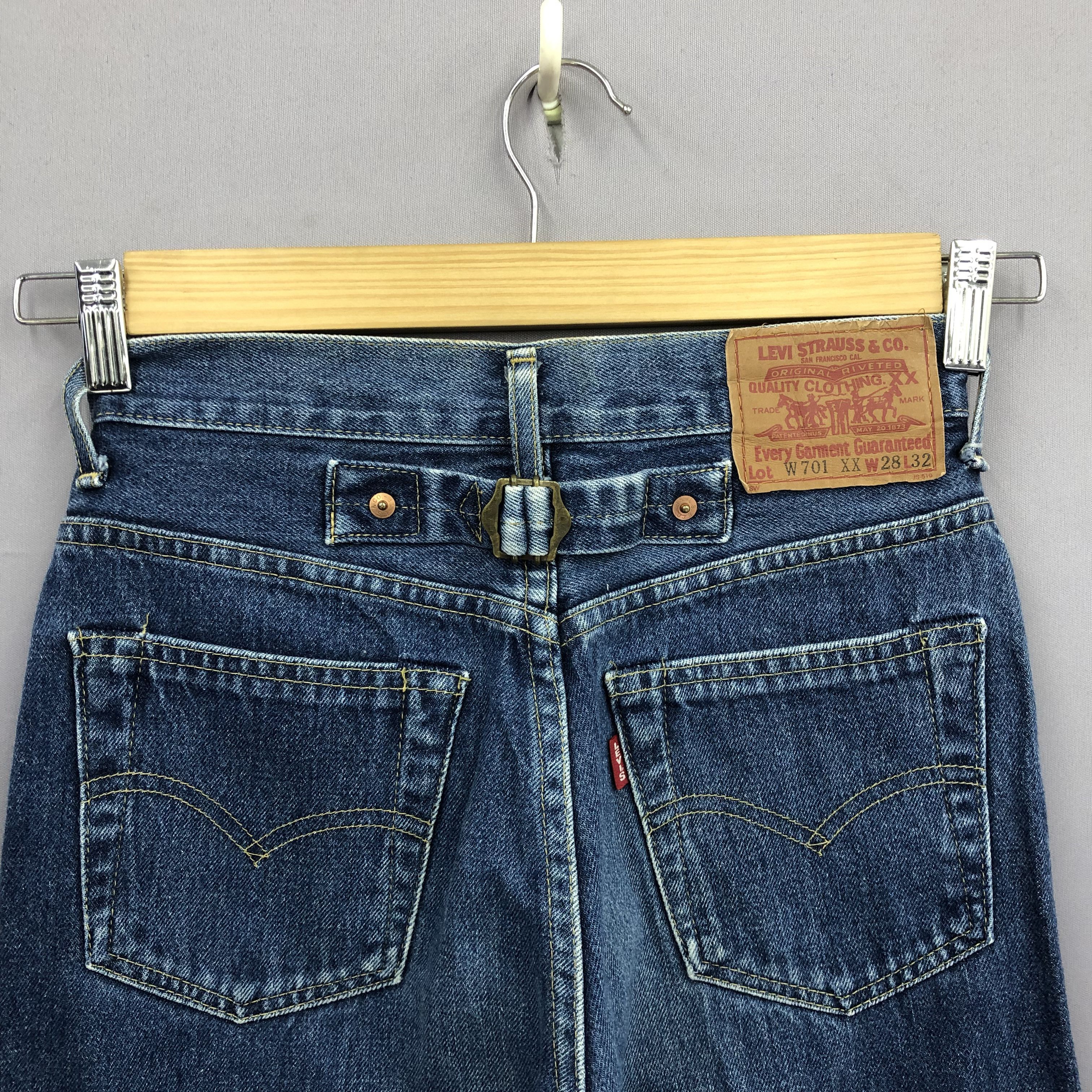 Levi's Vintage Levis 701XX Buckle Selvedge Jeans Redline Denim Size 24" / US 00 / IT 34 - 5 Thumbnail