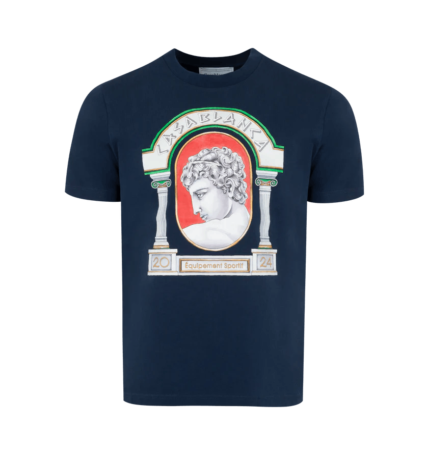 Casablanca o1h1sh11224 La Medaille Printed T-Shirt in Royal Blue Size US M / EU 48-50 / 2 - 1 Thumbnail