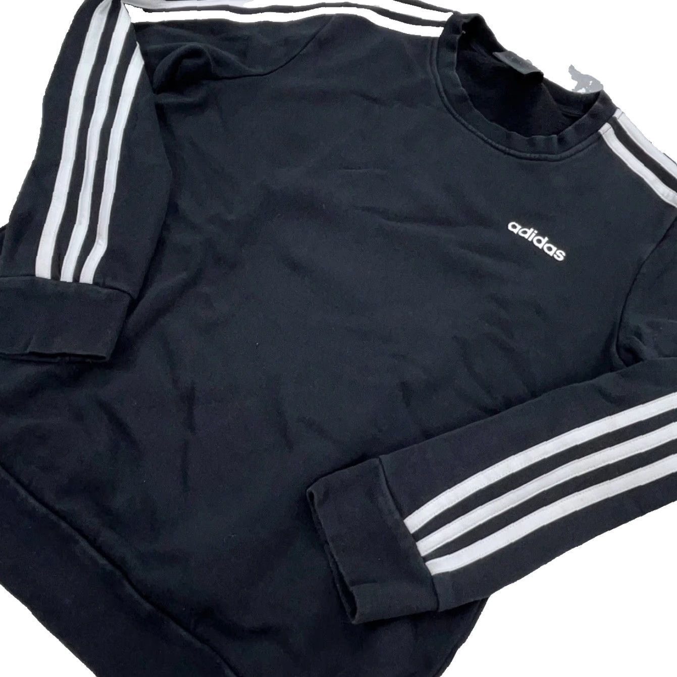 Adidas ADIDAS Sweatshirt Cotton-Blend Black Women Medium Pullover Crew Neck Logo Knit Modern Sportswear Casual Activewear 90s-Logo Mens Womens? Size M / US 6-8 / IT 42-44 - 2 Thumbnail