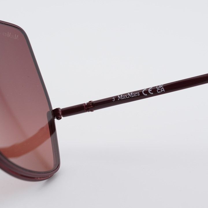 Max Mara Max Mara ELSAPETITE MM0102 69F Sunglasses Bordeaux Butterfly Size ONE SIZE - 9 Thumbnail