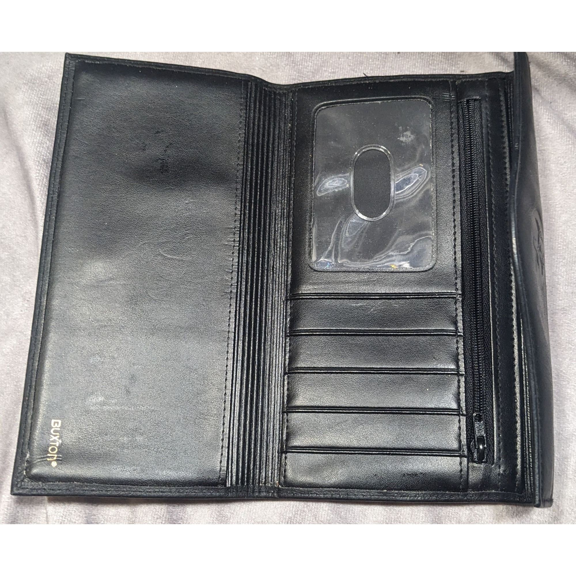 Other Vintage Buxton Leather Black Wallet With Attached Coin Pouch Size ONE SIZE - 17 Thumbnail