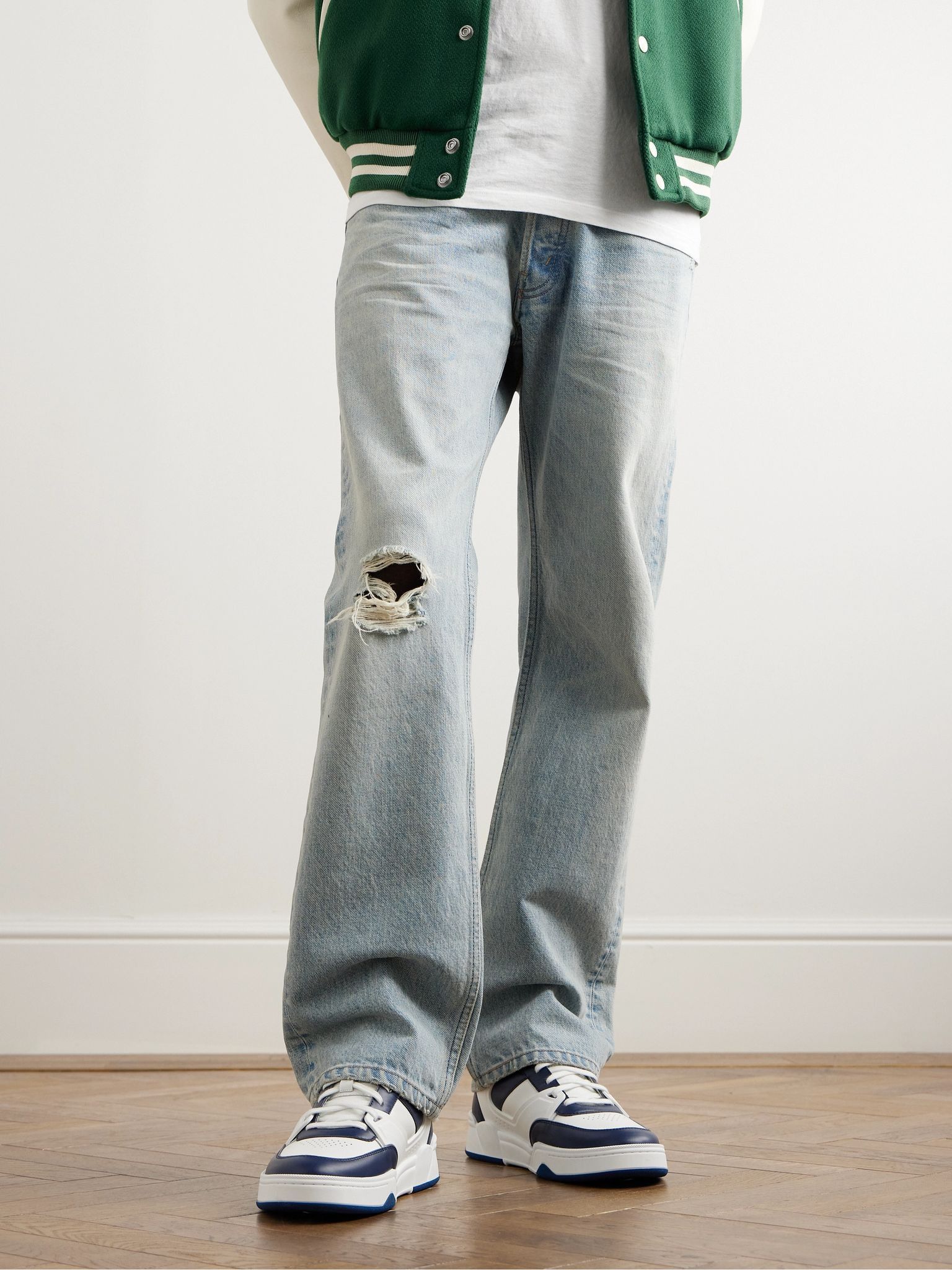 Celine o1bcso1str0925 354863840C CT-07 Low-Top Sneakers White/Navy Size US 11 / EU 44 - 2 Thumbnail