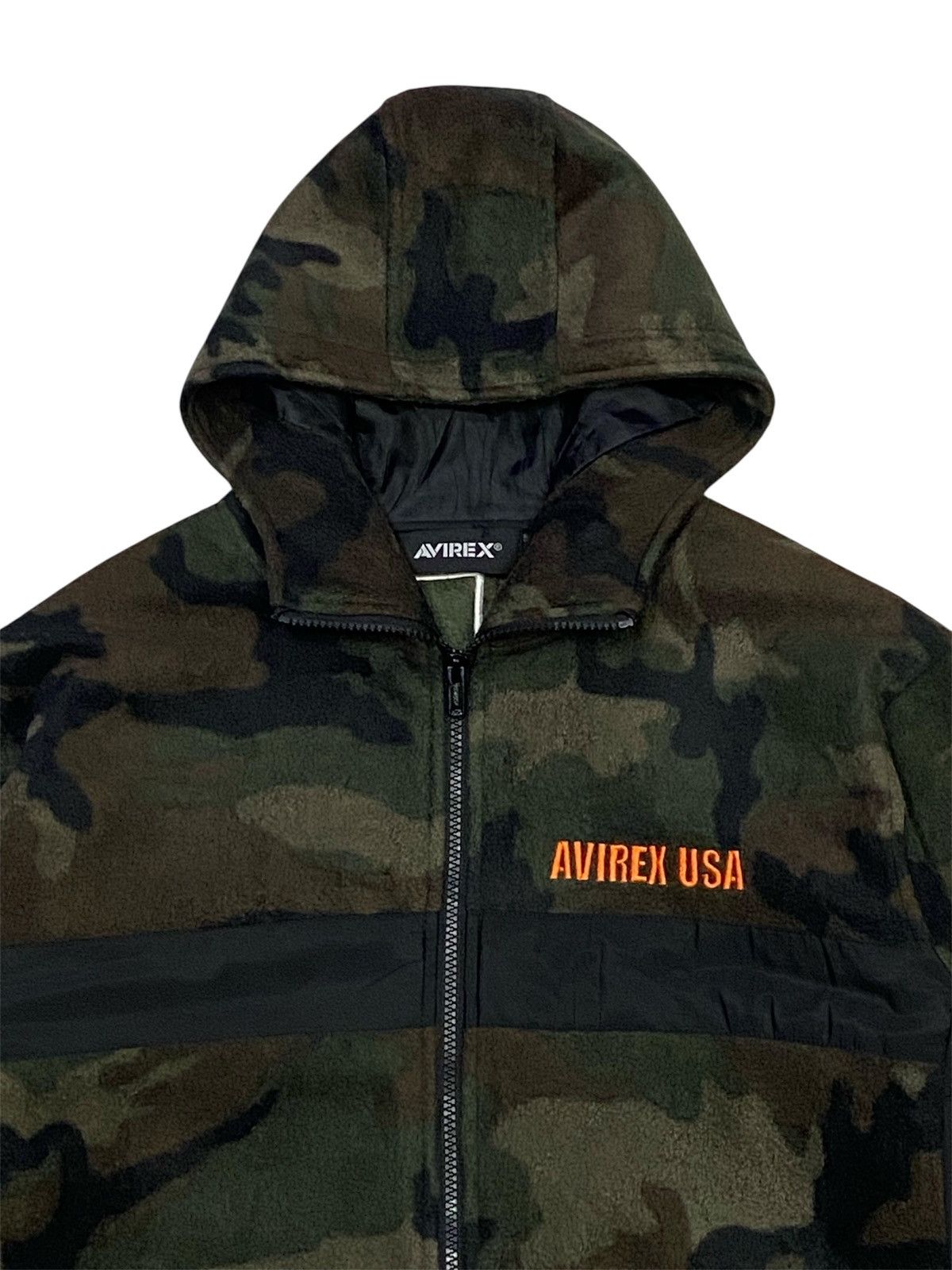 Avirex Avirex Camo Big Logo Fleece Zipper Hoodie Jacket Size US M / EU 48-50 / 2 - 6 Thumbnail