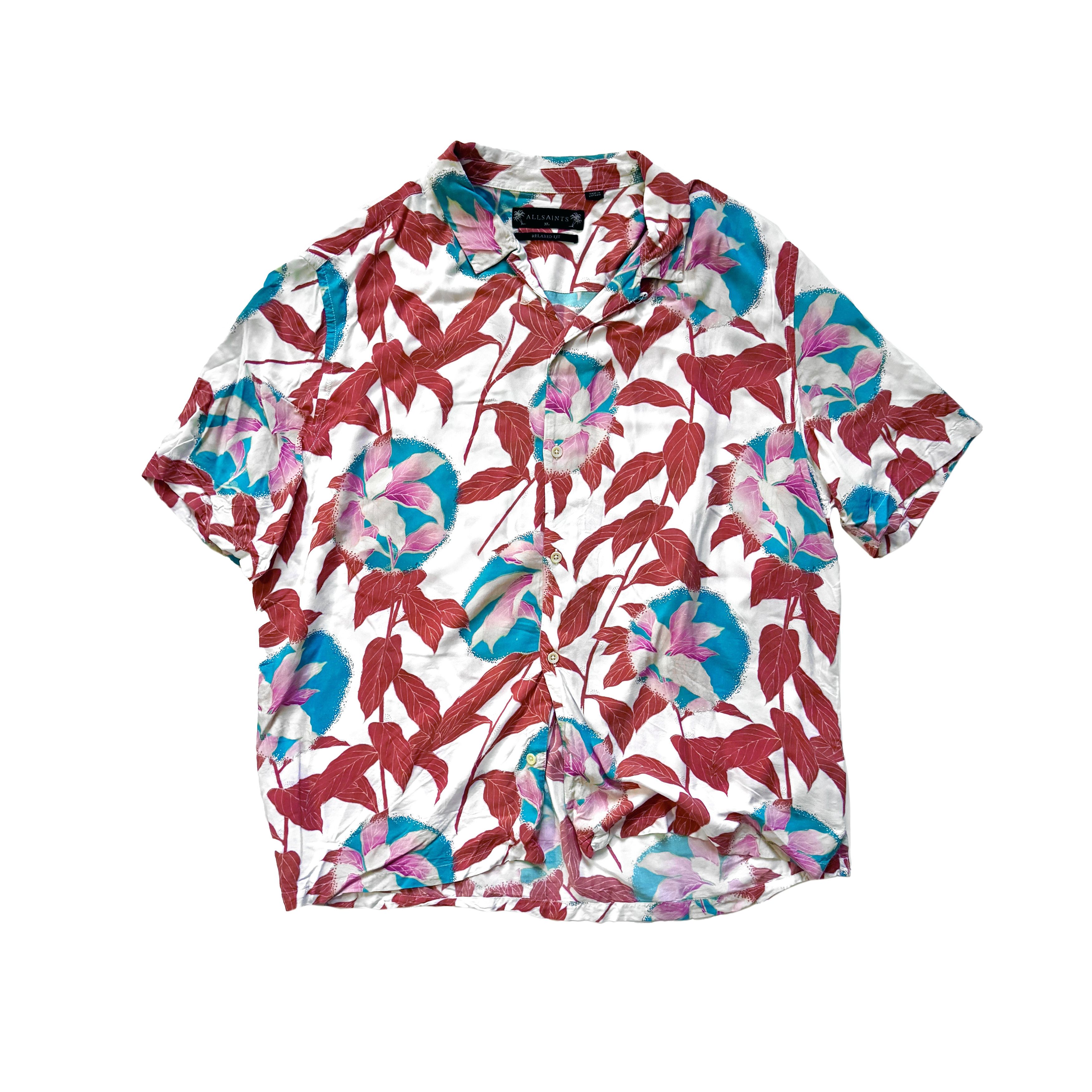 Allsaints Silky Hawaiian floral short sleeve button down Size US XL / EU 56 / 4 - 1 Thumbnail