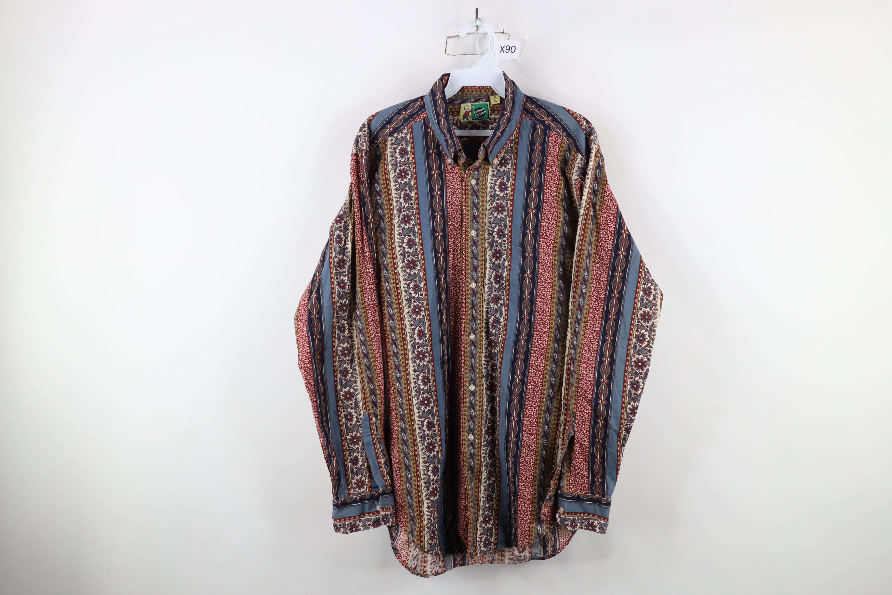 Vintage Vintage 90s Streetwear Tapestry Flower Button Down Shirt USA Size US M / EU 48-50 / 2 - 1 Thumbnail