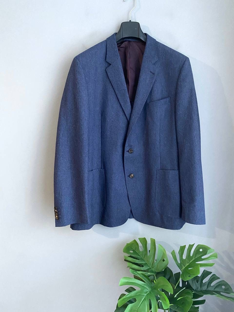 Vitale Barberis Canonico Yves Gerard x Vitale Barberis Wool/Silk Blue Blazer, Size 56 Size 54R - 1 Thumbnail