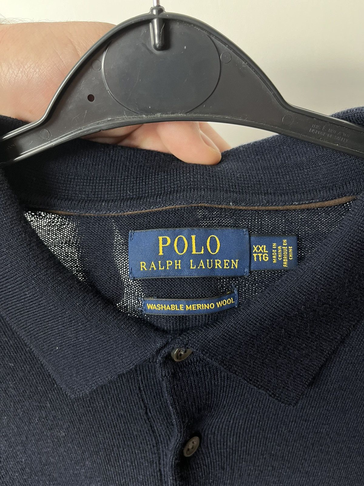 Polo Ralph Lauren × Ralph Lauren Washable Merino Wool Polo Longsleeve Sweater Ralph Lauren Size US XXL / EU 58 / 5 - 4 Thumbnail
