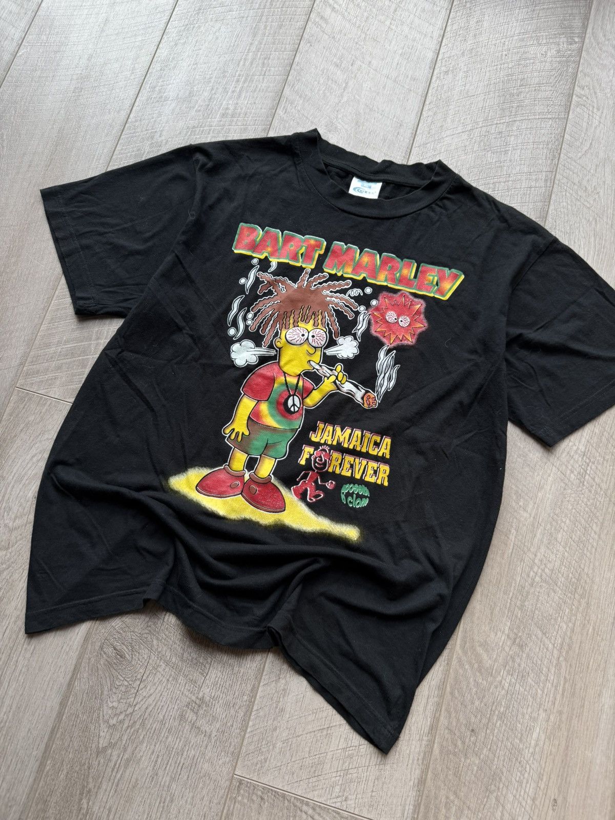 Bob Marley Bart marley bob Marley the Simpsons vintage crazy 90’s tee Size US XL / EU 56 / 4 - 2 Thumbnail