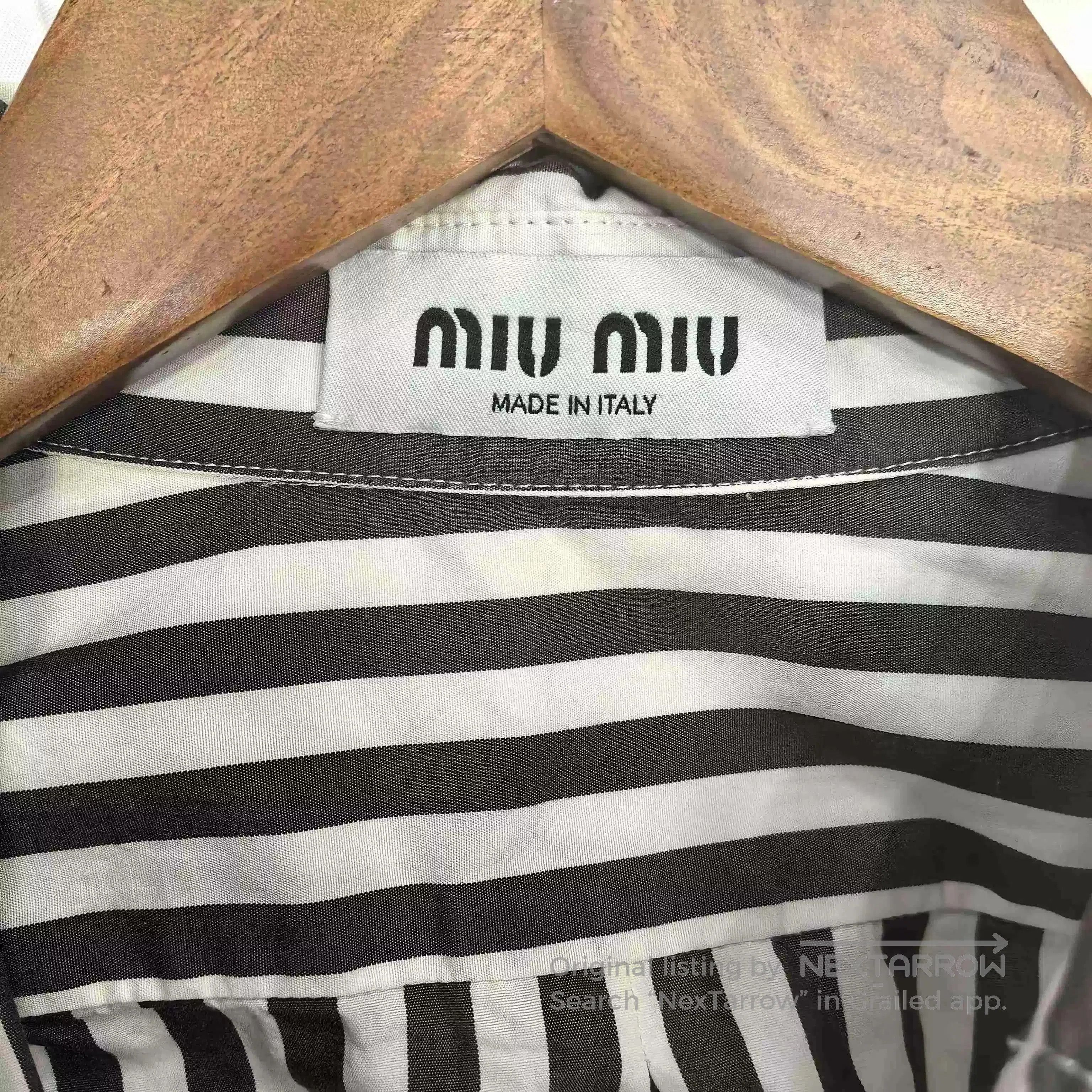 Miu Miu miumiu black and white striped zip jacket. Size US S / EU 44-46 / 1 - 3 Thumbnail