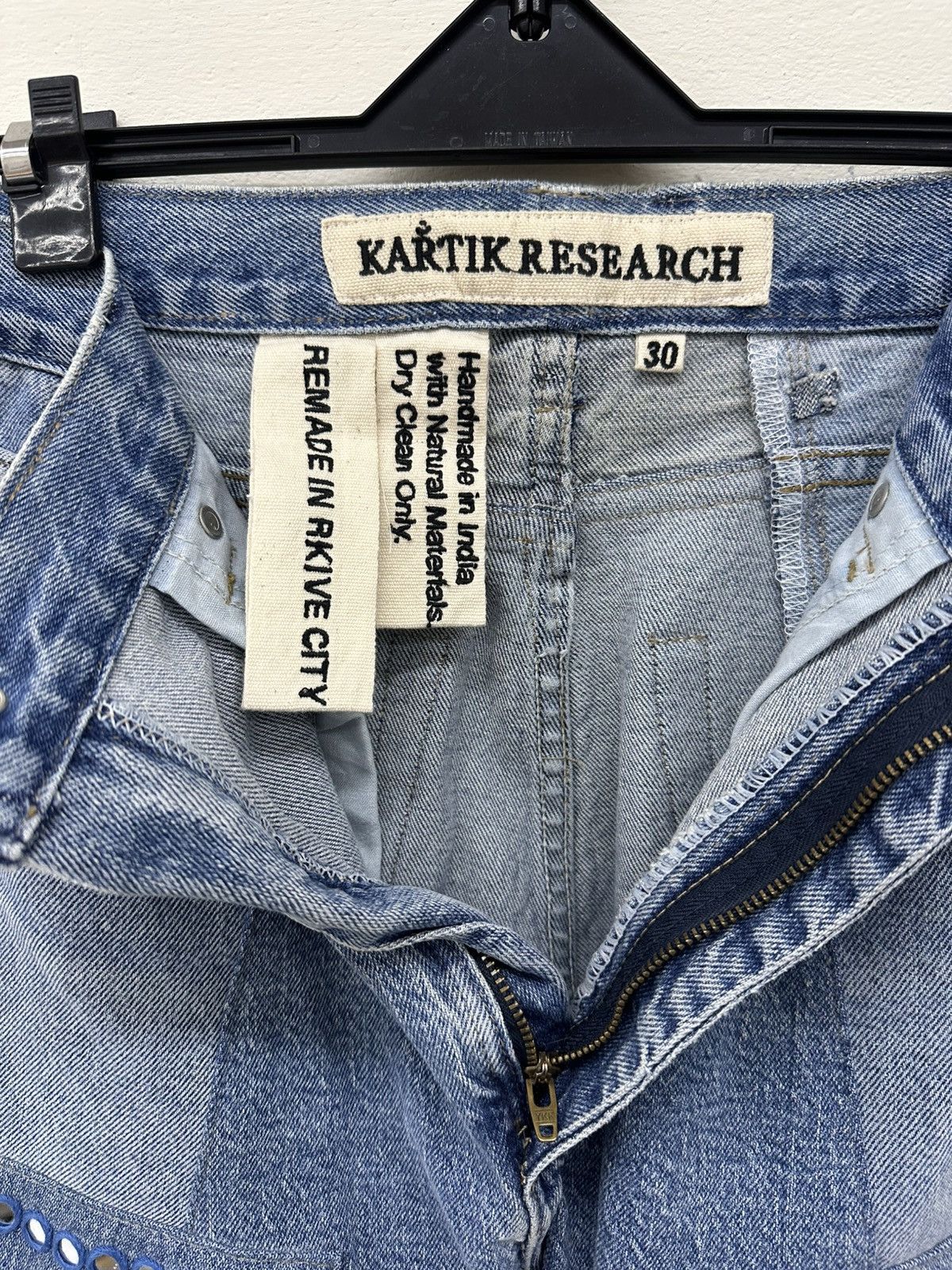 Kartik Research KARTIK RESEARCH Patchwork Embellished Jeans Size US 30 / EU 46 - 3 Thumbnail
