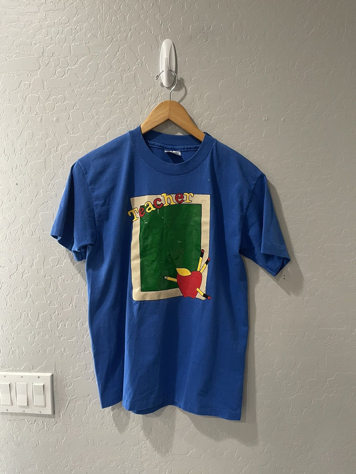 Hanes × Vintage Vintage 90s Teacher Chalkboard School SS Shirt Small Size US S / EU 44-46 / 1 - 1 Thumbnail