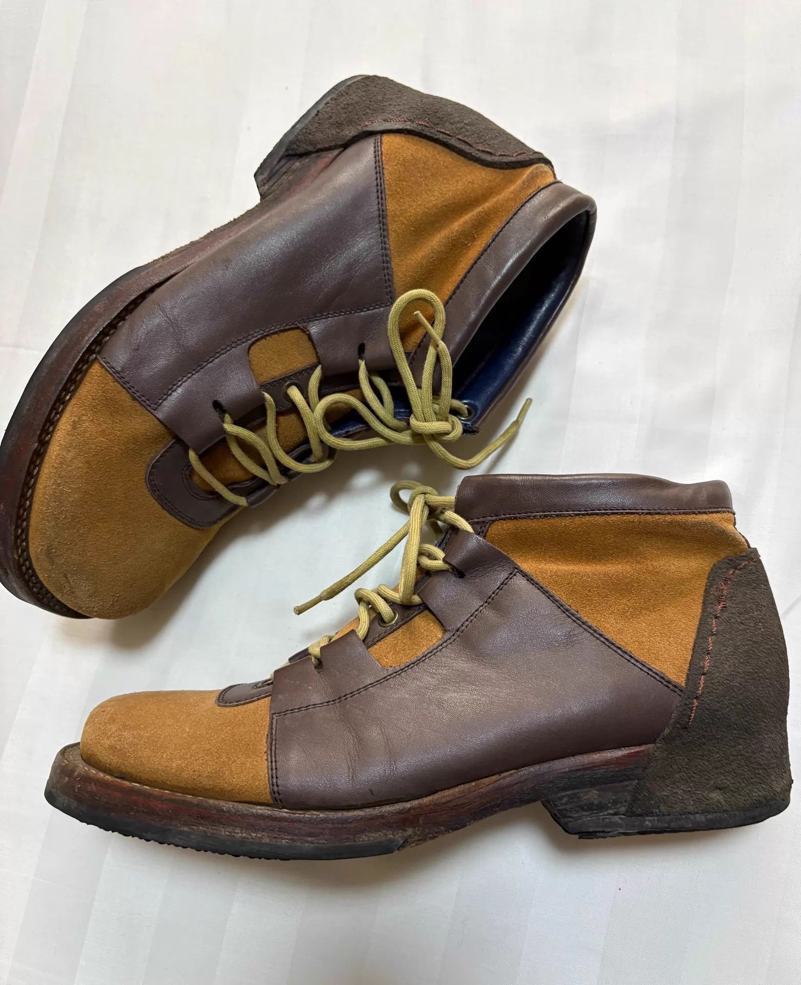Other Vintage Jpn whoop'EE paneled suede engineer boots 24.5 worn Size US 6.5 / EU 39-40 - 8 Thumbnail