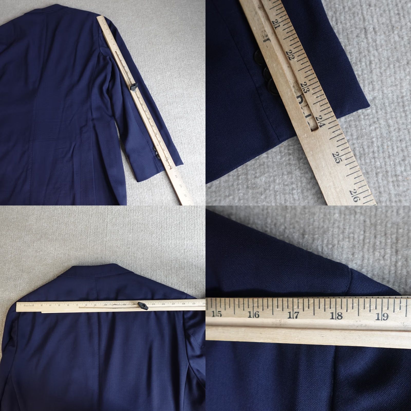 Suitsupply Suitsupply Sport Coat Jacket 46R Blue Wool Notch Lapel Single-Breasted 2-Button Front - Tuxedo Style Mens Regular Vintage: No Size 46R - 8 Thumbnail