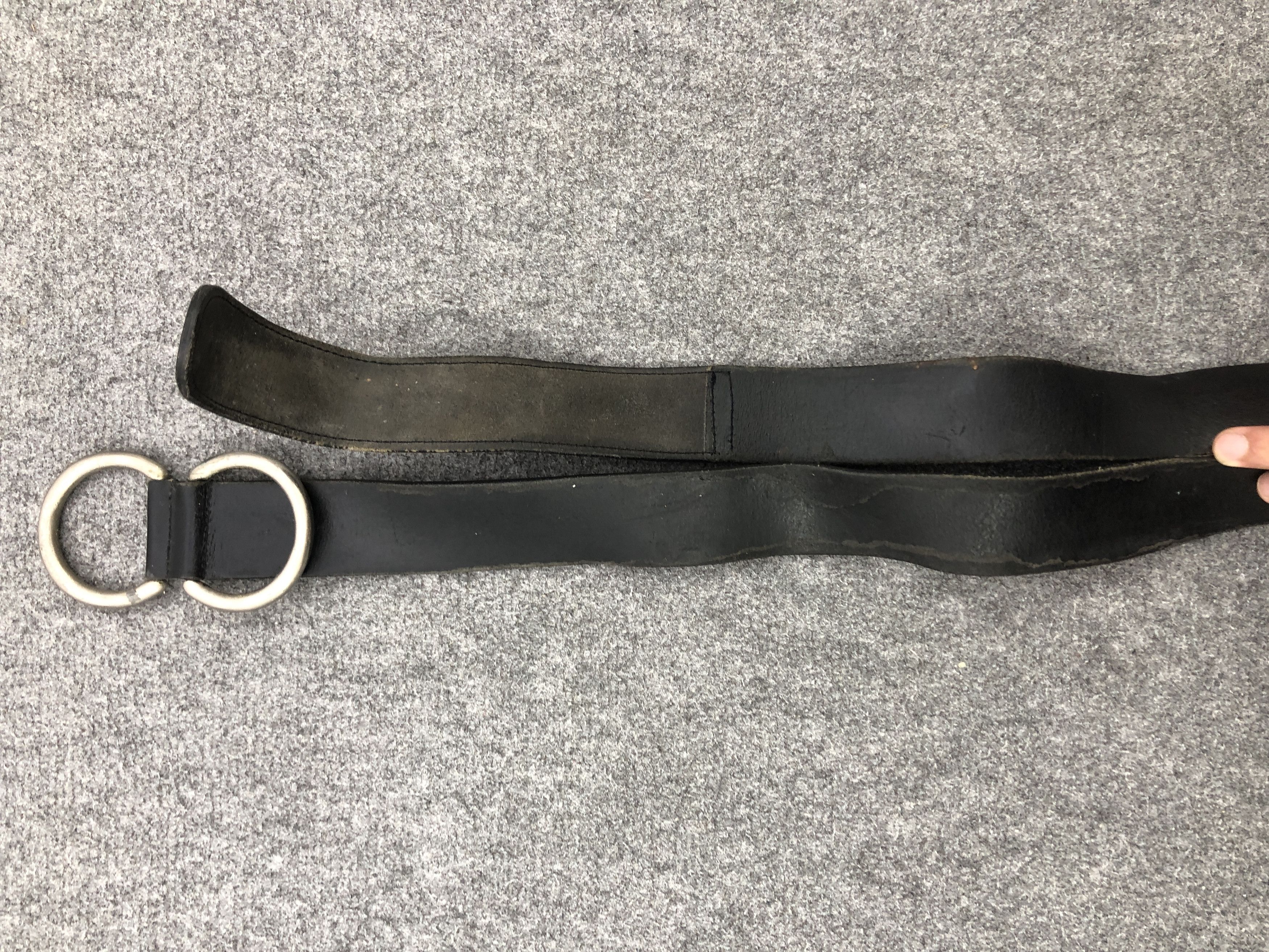 Genuine Leather Vintage Double Ring Buckle Japanese Leather Belt B0026 Size ONE SIZE - 6 Thumbnail