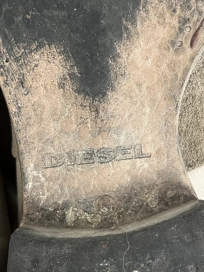 Diesel Diesel White & Grey Avant-Garde Aged Leather Boots Size US 8 / EU 41 - 8 Thumbnail