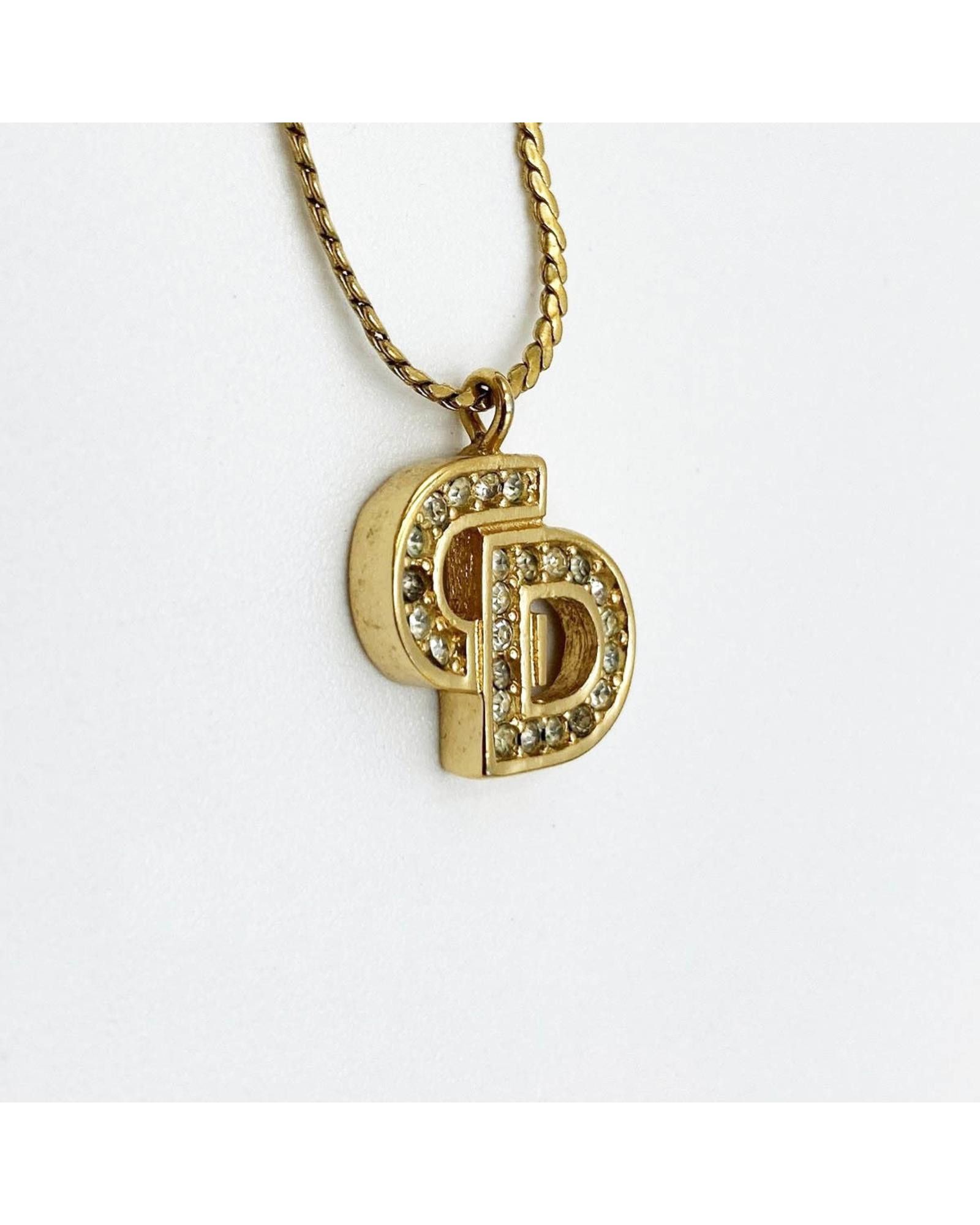 image of Dior Gold Metal Necklace, Women's