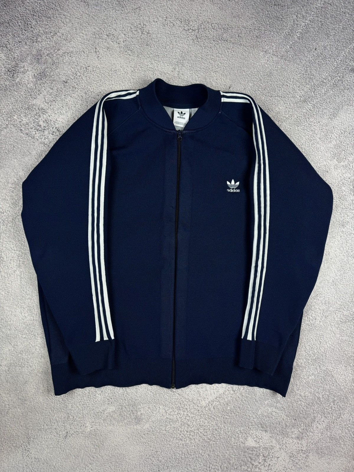 Adidas ADIDAS Originaals Trefoil BF Knit Track Jacket Bomber Size US XXL / EU 58 / 5 - 3 Thumbnail