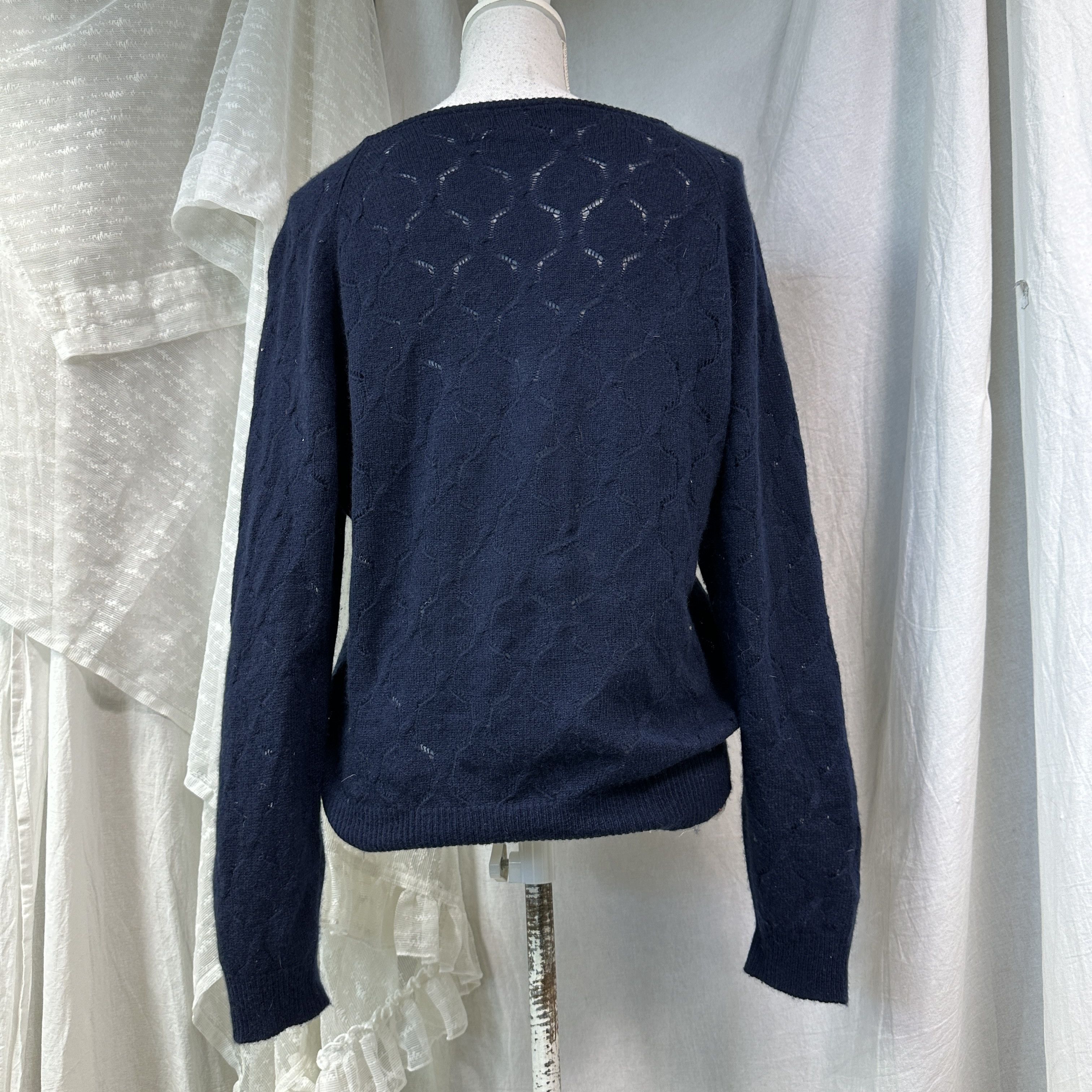 Allude Vintage Old Money Cashmere Allude Mesh Sweater Y2K Size L / US 10 / IT 46 - 8 Thumbnail