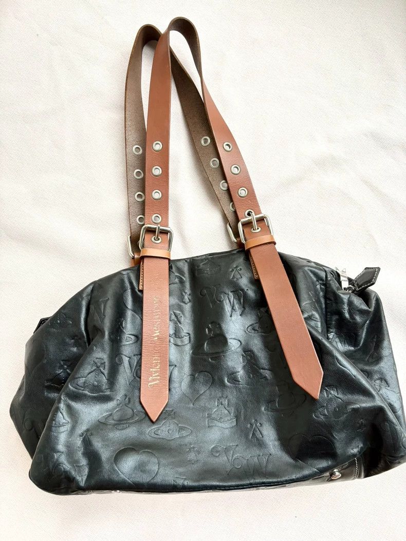 Vivienne Westwood Vivienne Westwood Black Leather Saturn Heart Bag - dmc Size ONE SIZE - 1 Thumbnail