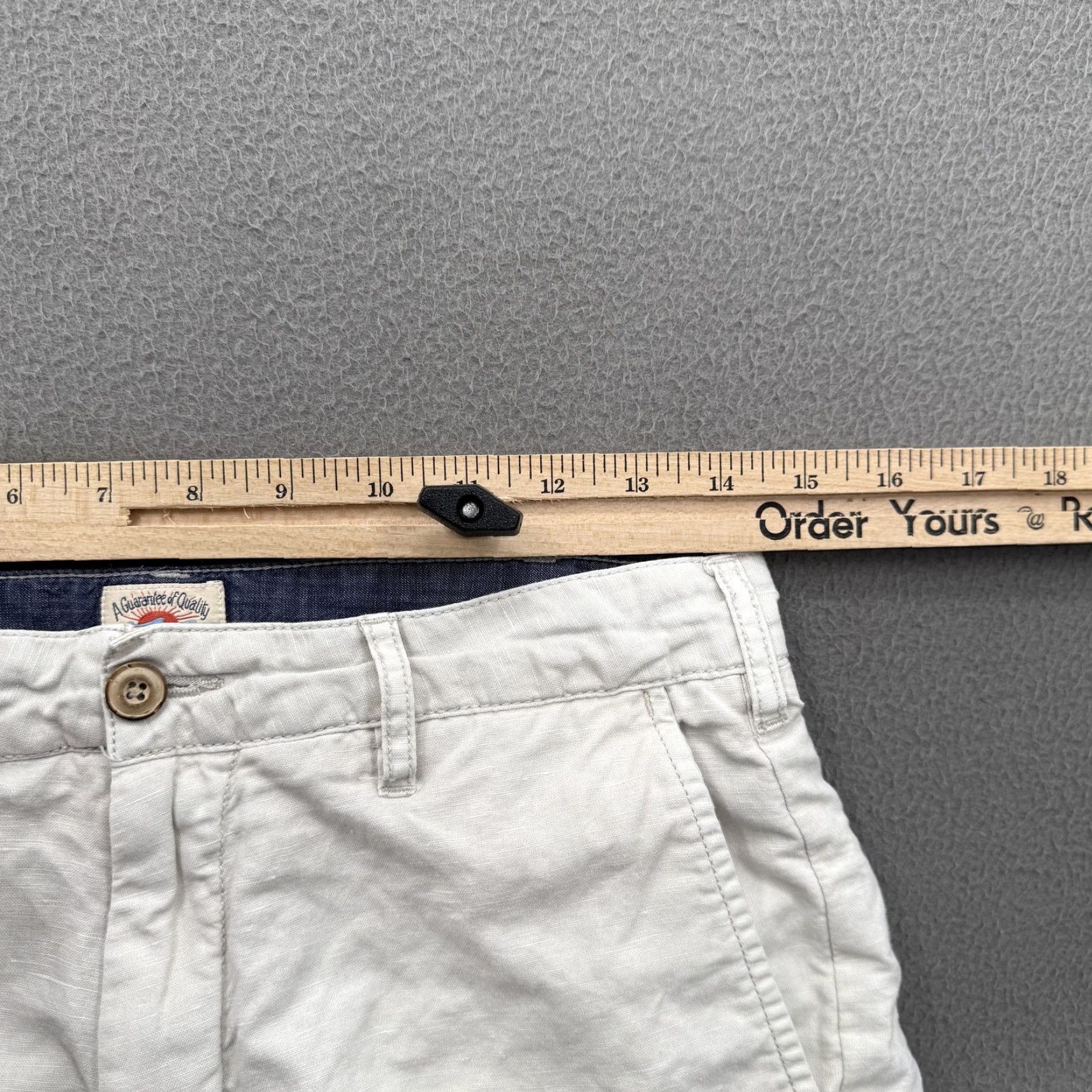 Faherty Faherty Shorts Mens 29 Beige Chino Drawstring 9 Inseam Beach Casual Vacation Size US 29 - 5 Thumbnail