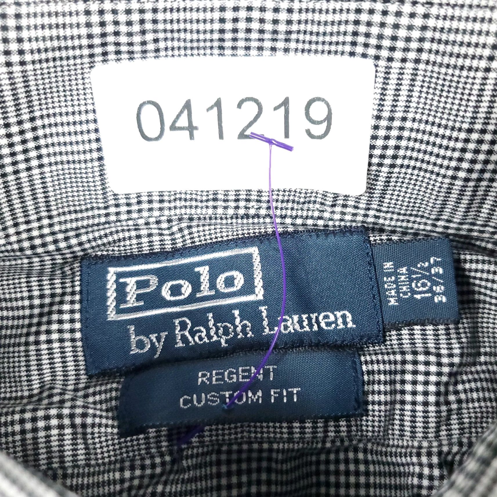 Ralph Lauren Ralph Lauren Shirt Mens 16.5 Gray Plaid Dress Button-Up Long Sleeve, Regular Fit, Cotton, Classic American Style - Mens Size 42R - 6 Thumbnail